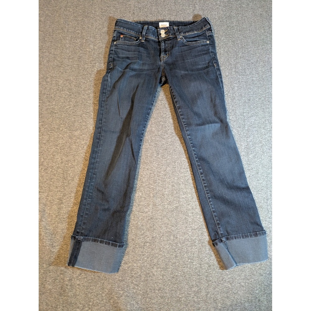 Hudson Jeans Women's Size 28 Ginny Straight Cropped‎ Cuffed Denim Made In USA